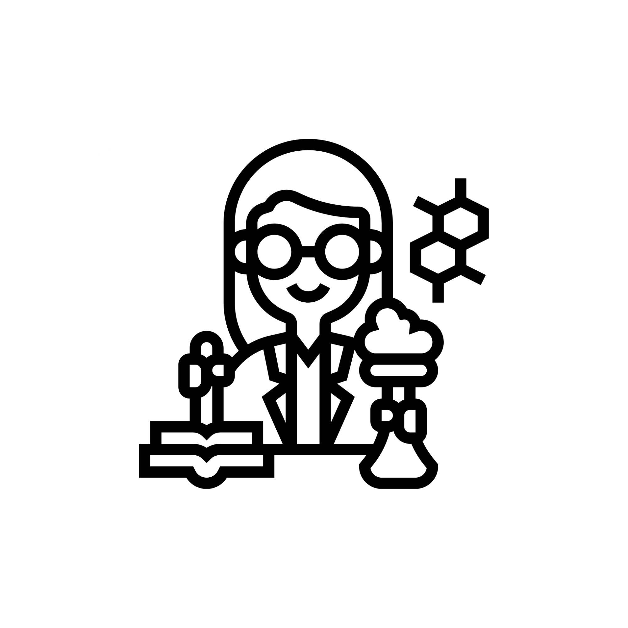 A scientist with some lab equipment